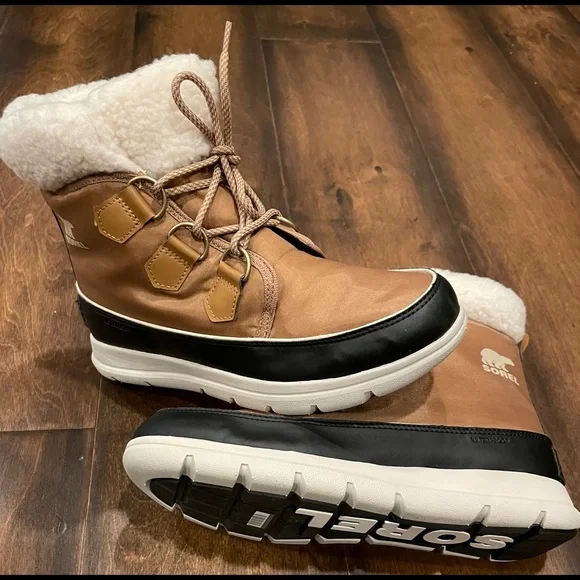 SOREL Explorer Carnival Waterproof Boot with Faux Fur Collar NEW - Picture 13 of 16